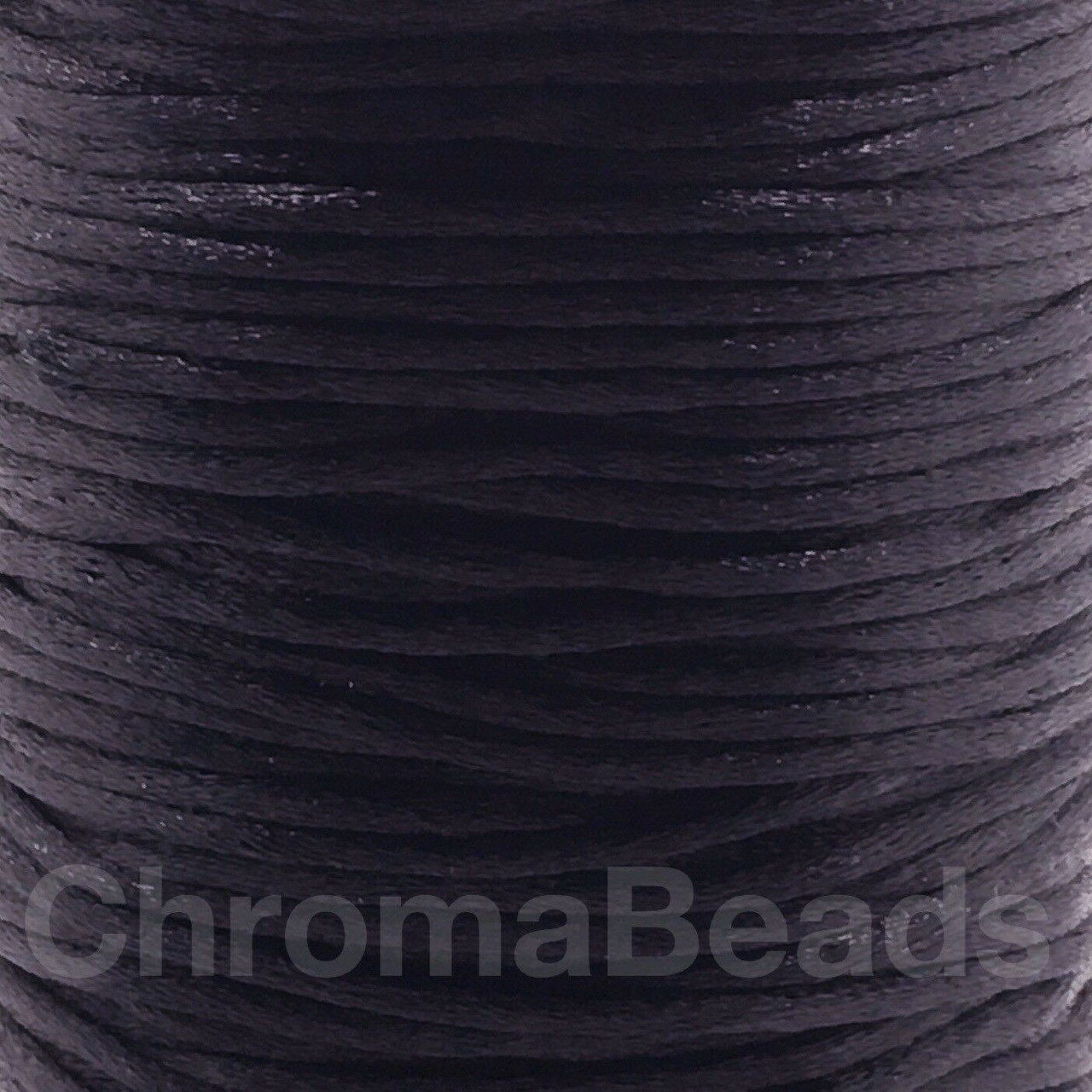 Reel of Nylon Cord (Rattail) - Black, approx 72m