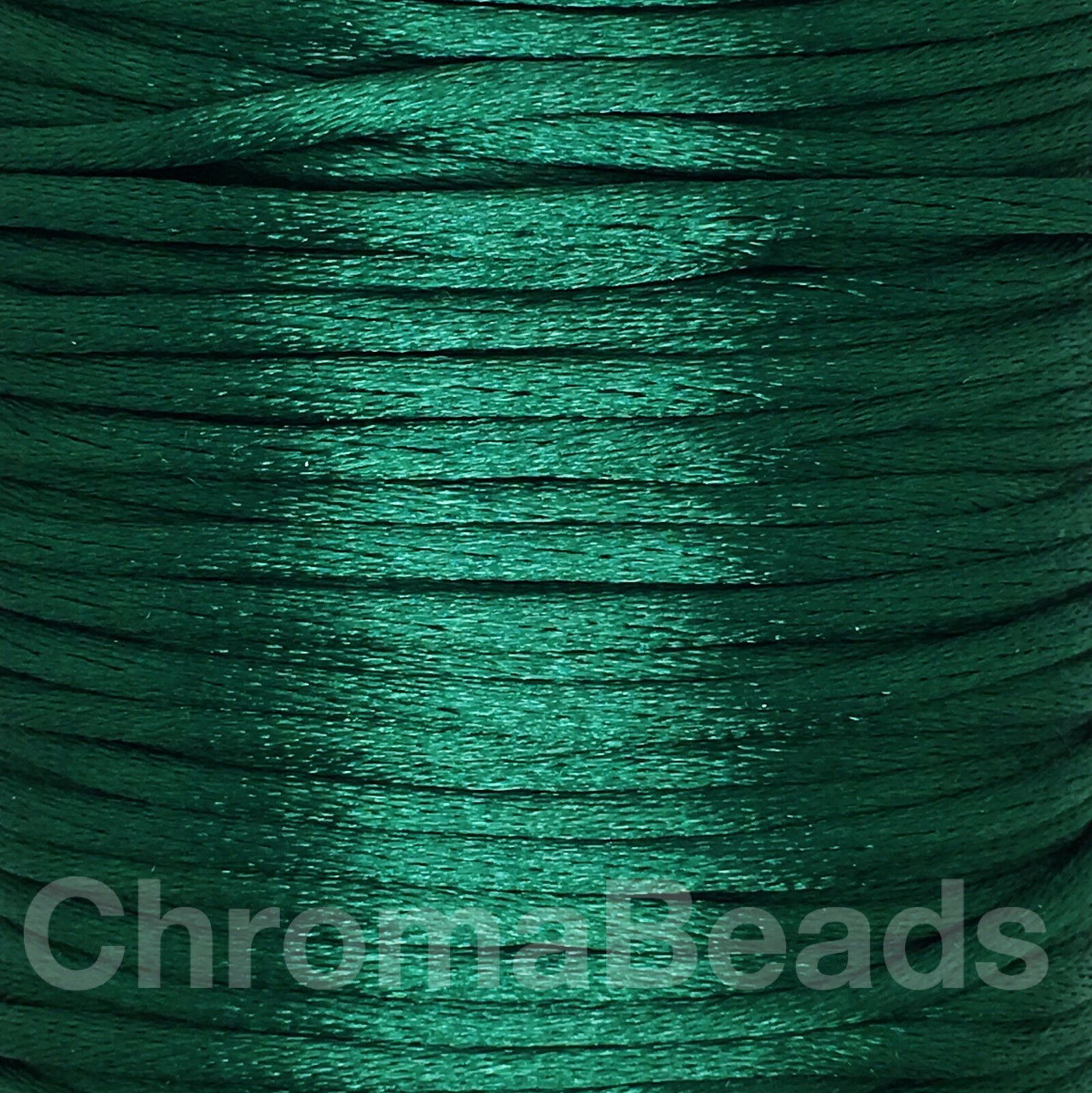 Reel of Nylon Cord (Rattail) - Forest Green, approx 90m