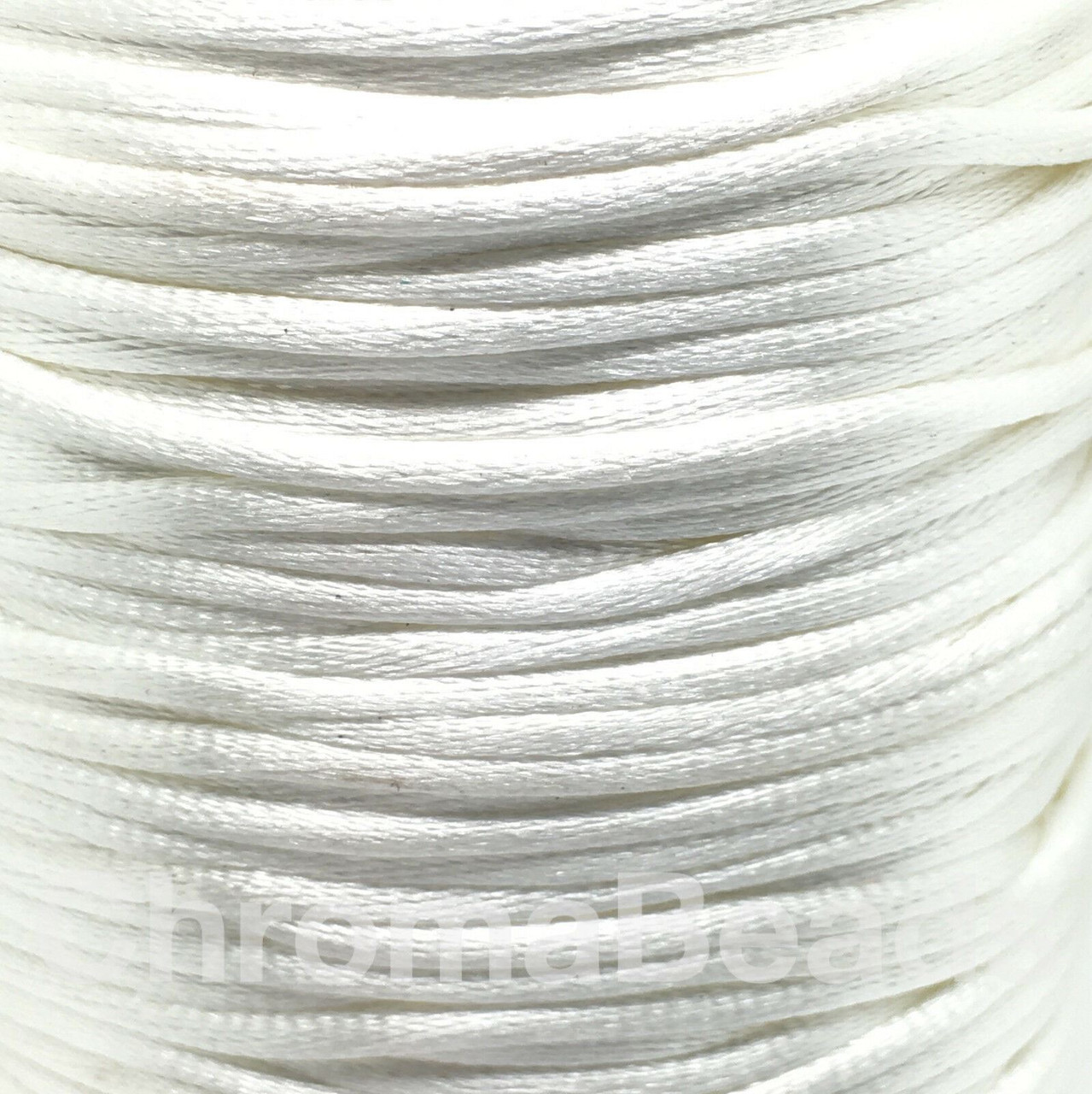 Reel of Nylon Cord (Rattail) - White, approx 90m