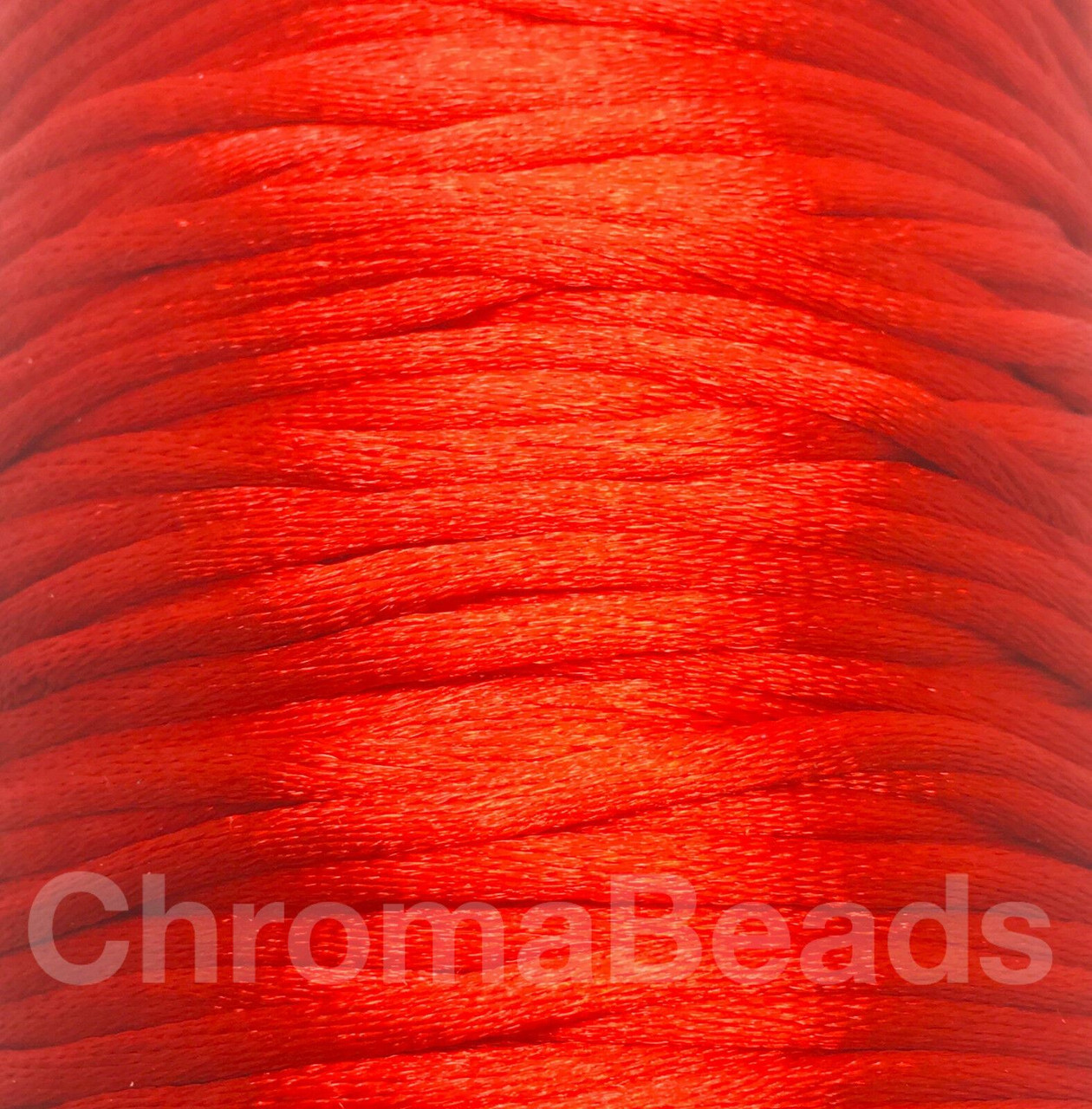 Reel of Nylon Cord (Rattail) - Scarlet (Red), approx 72m