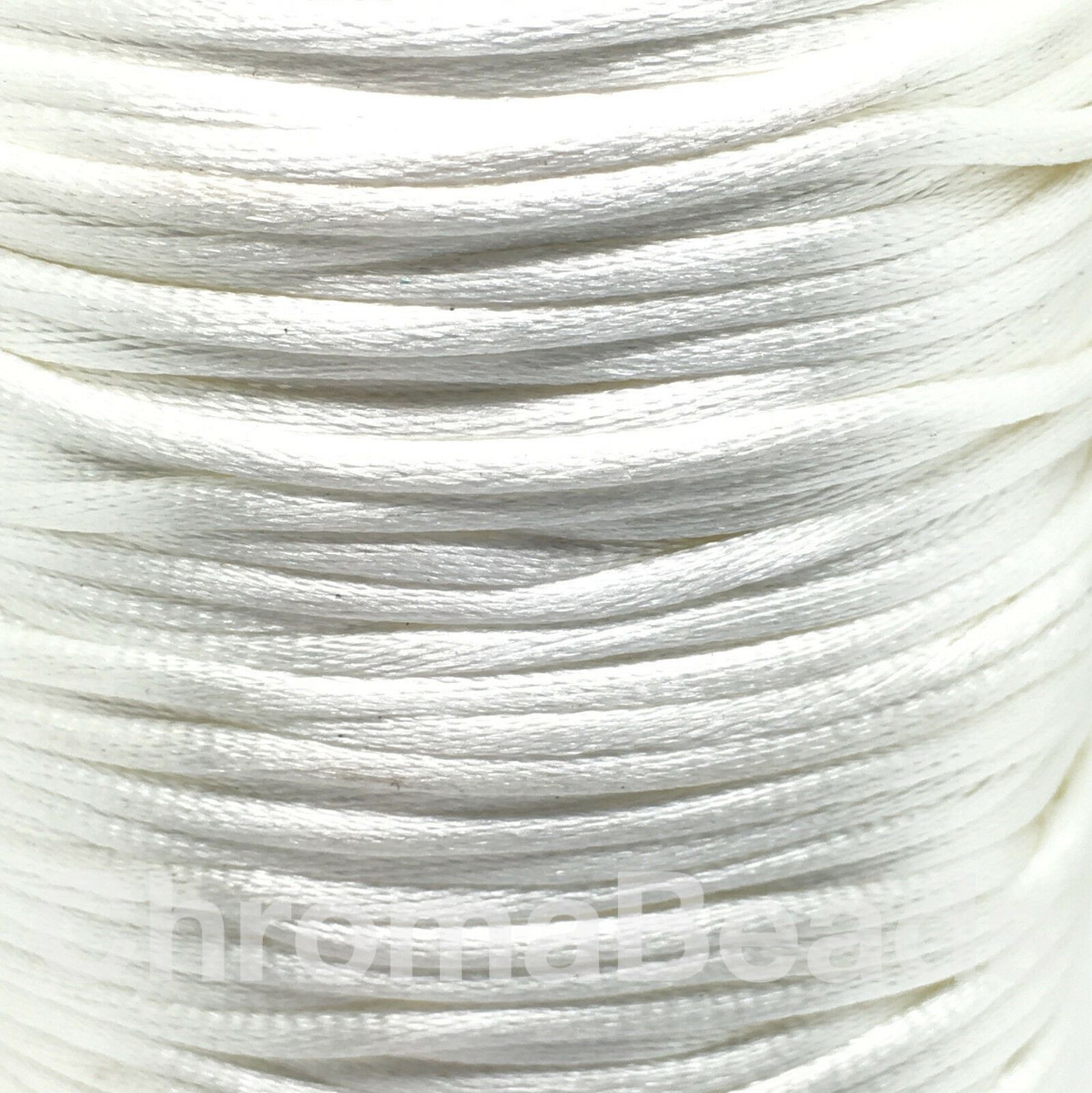 Reel of Nylon Cord (Rattail) - White, approx 45m