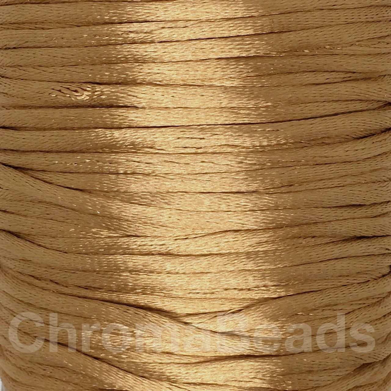 Reel of Nylon Cord (Rattail) - Wheat, approx 45m