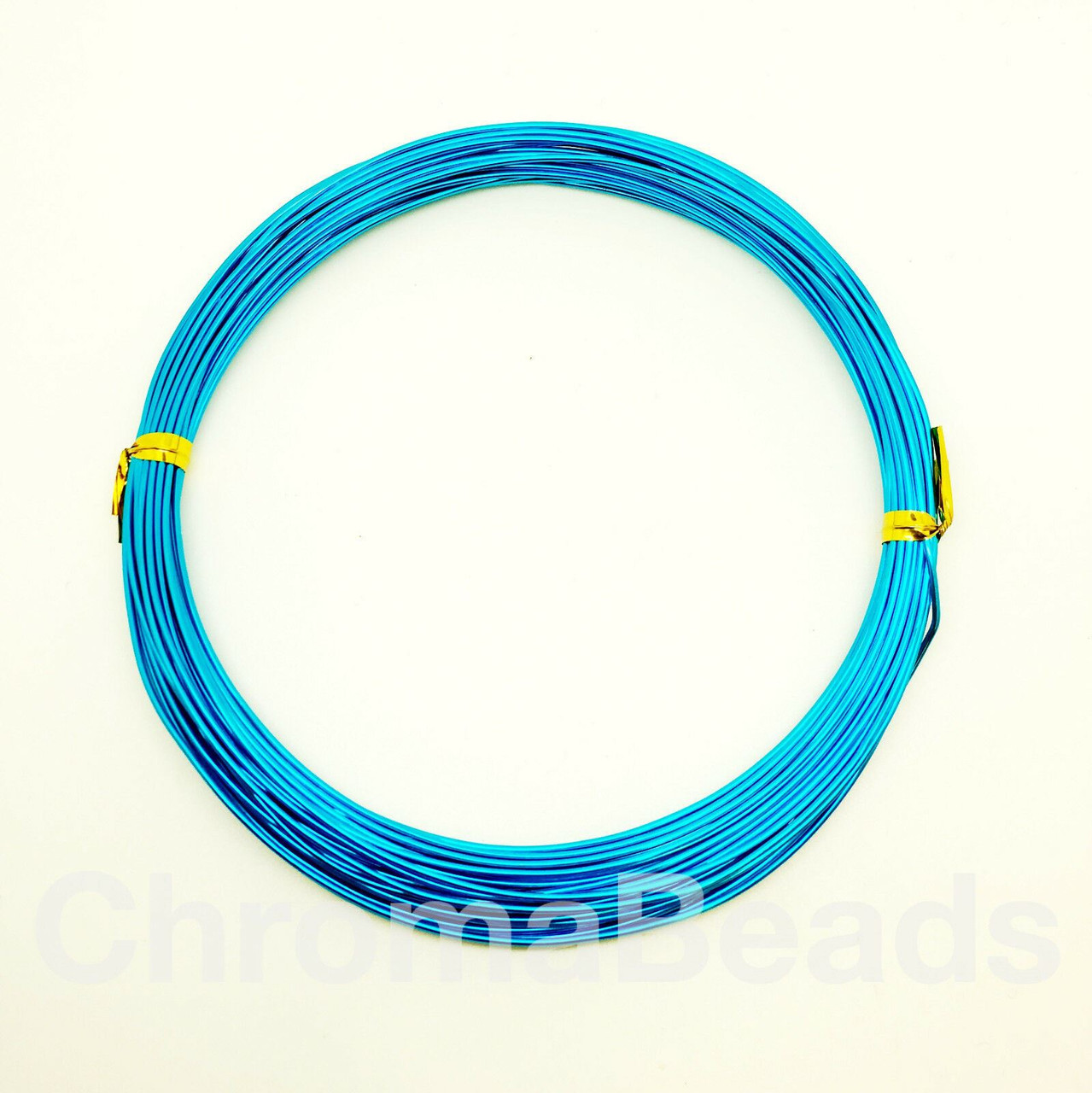 10m Aluminium Wire, 1.0mm thick - Turquoise