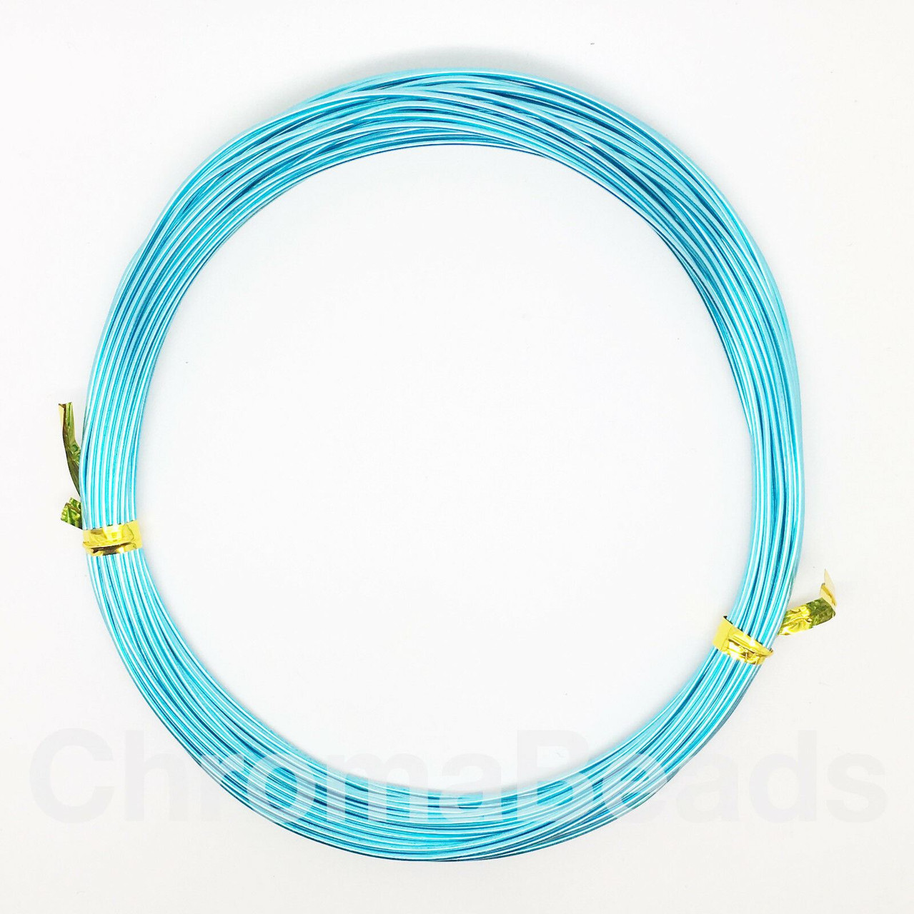 10m Aluminium Wire, 1.0mm thick - Light Turquoise