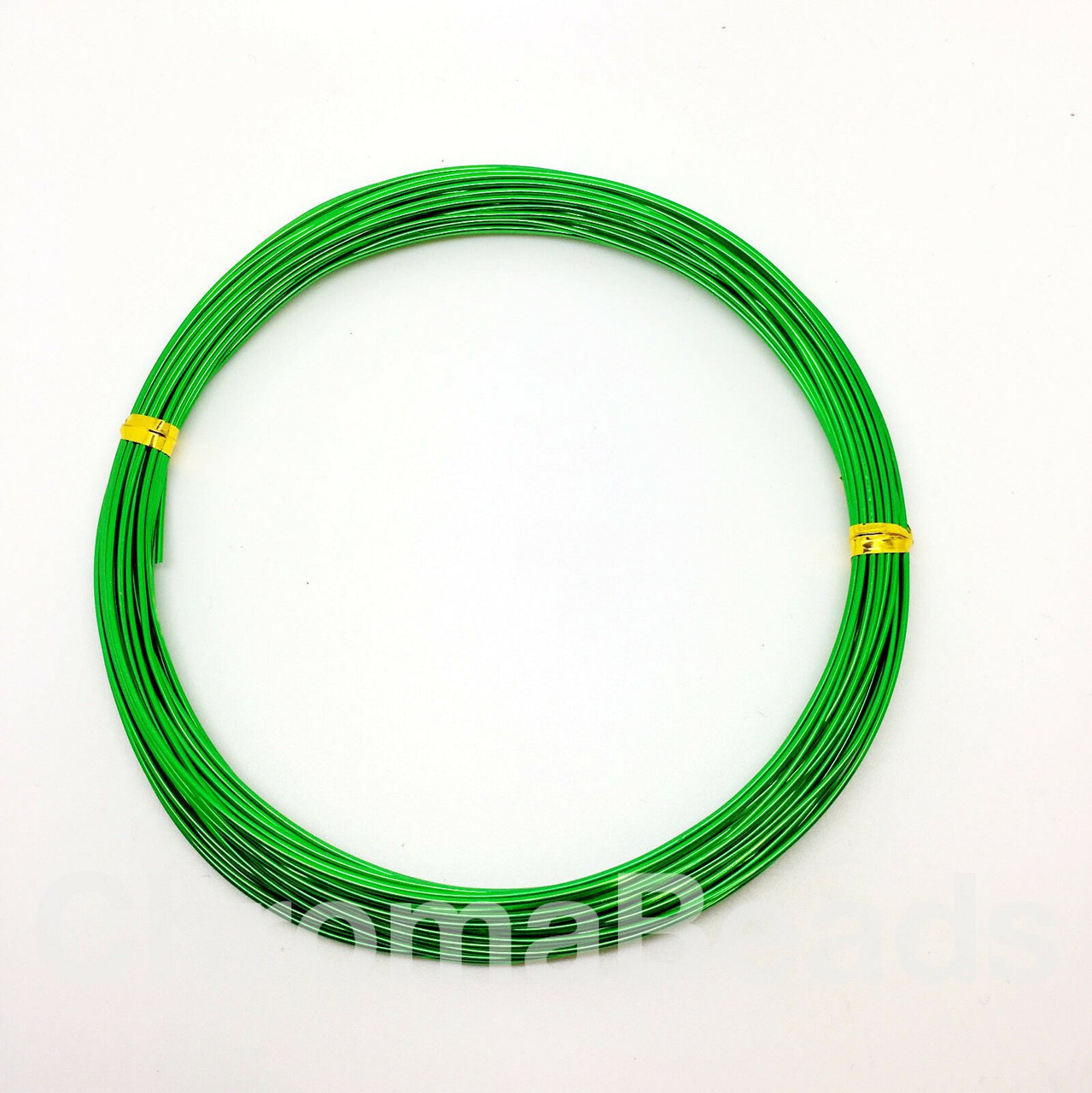 10m Aluminium Wire, 1.0mm thick - Emerald Green