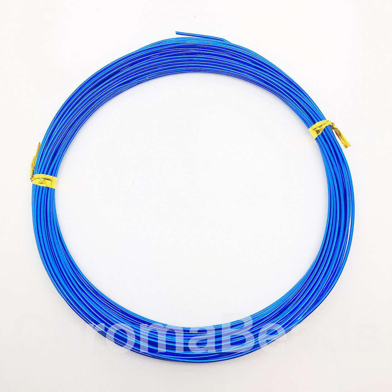 10m Aluminium Wire, 1.0mm thick - Sapphire Blue