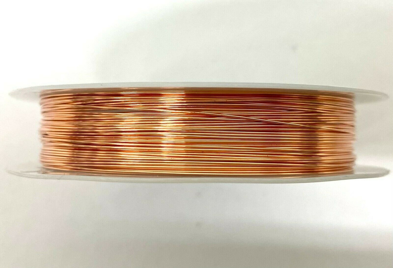 Roll of Copper Wire, 0.2mm thickness, COPPER colour, approx 35m length