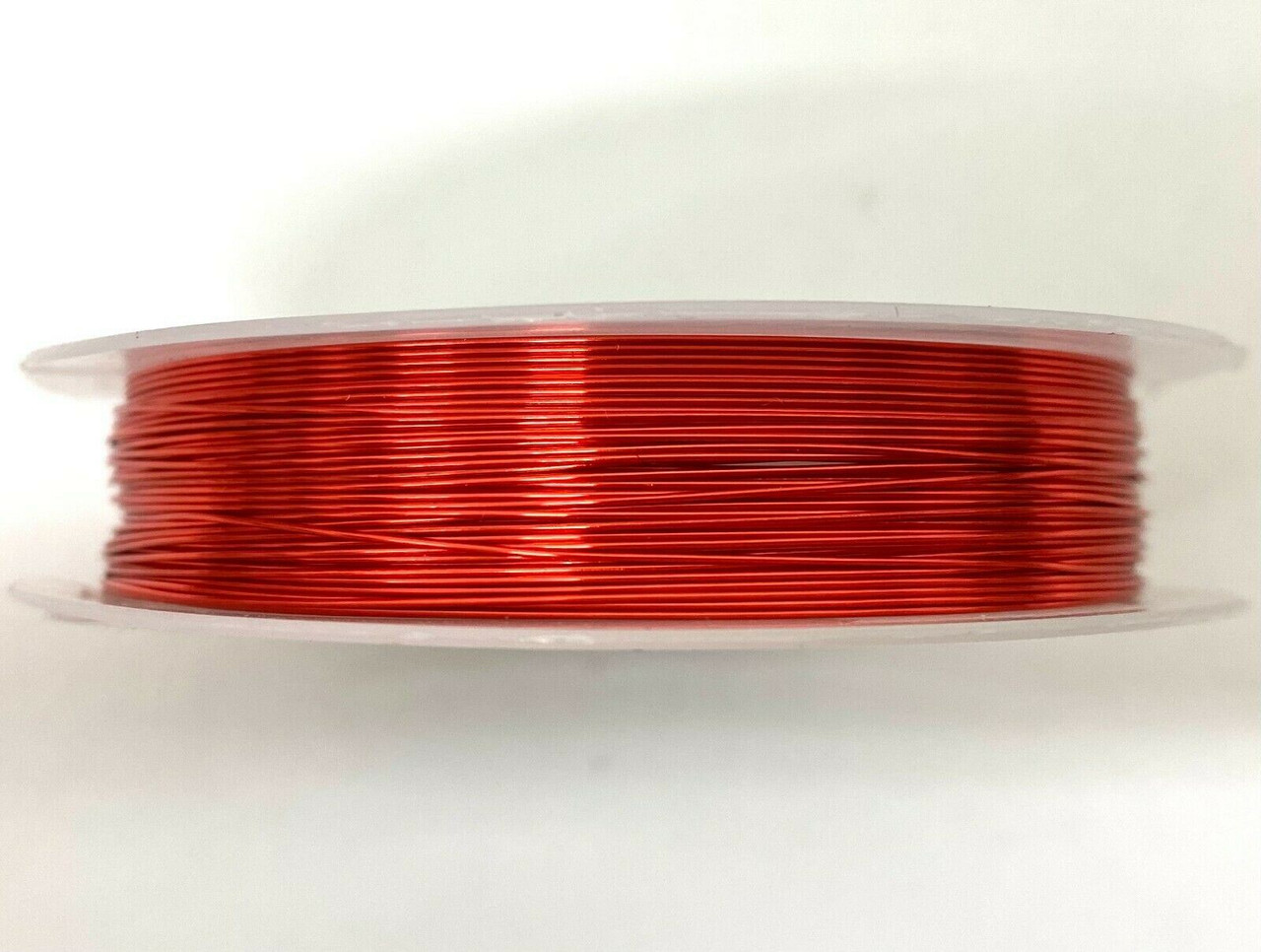 Roll of Copper Wire, 0.2mm thickness, RED colour, approx 35m length