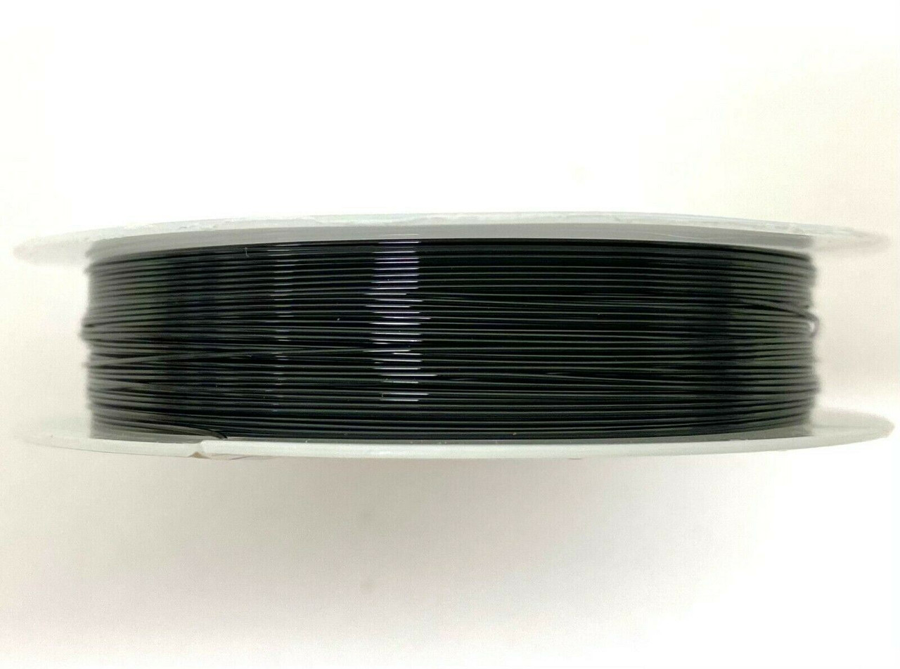 Roll of Copper Wire, 0.4mm thickness, BLACK colour, approx 10m length
