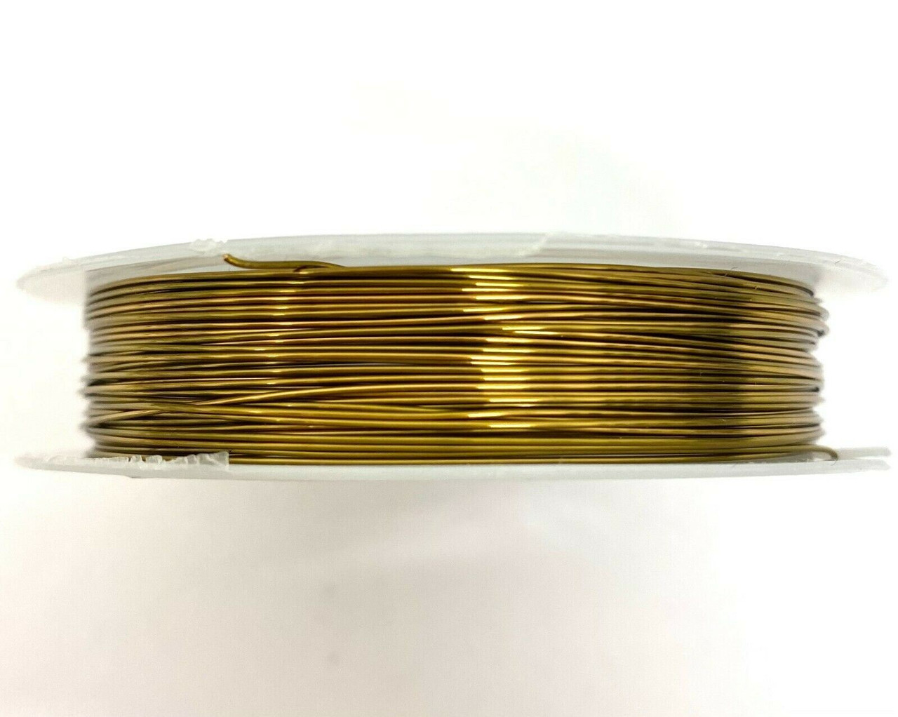 Roll of Copper Wire, 0.4mm thickness, KHAKI colour, approx 10m length