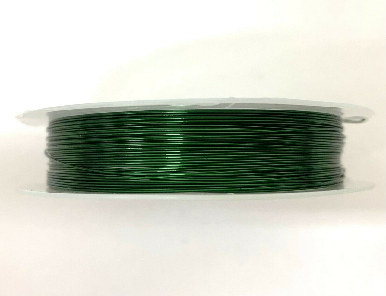 Roll of Copper Wire, 0.4mm thickness, DARK GREEN colour, approx 10m length