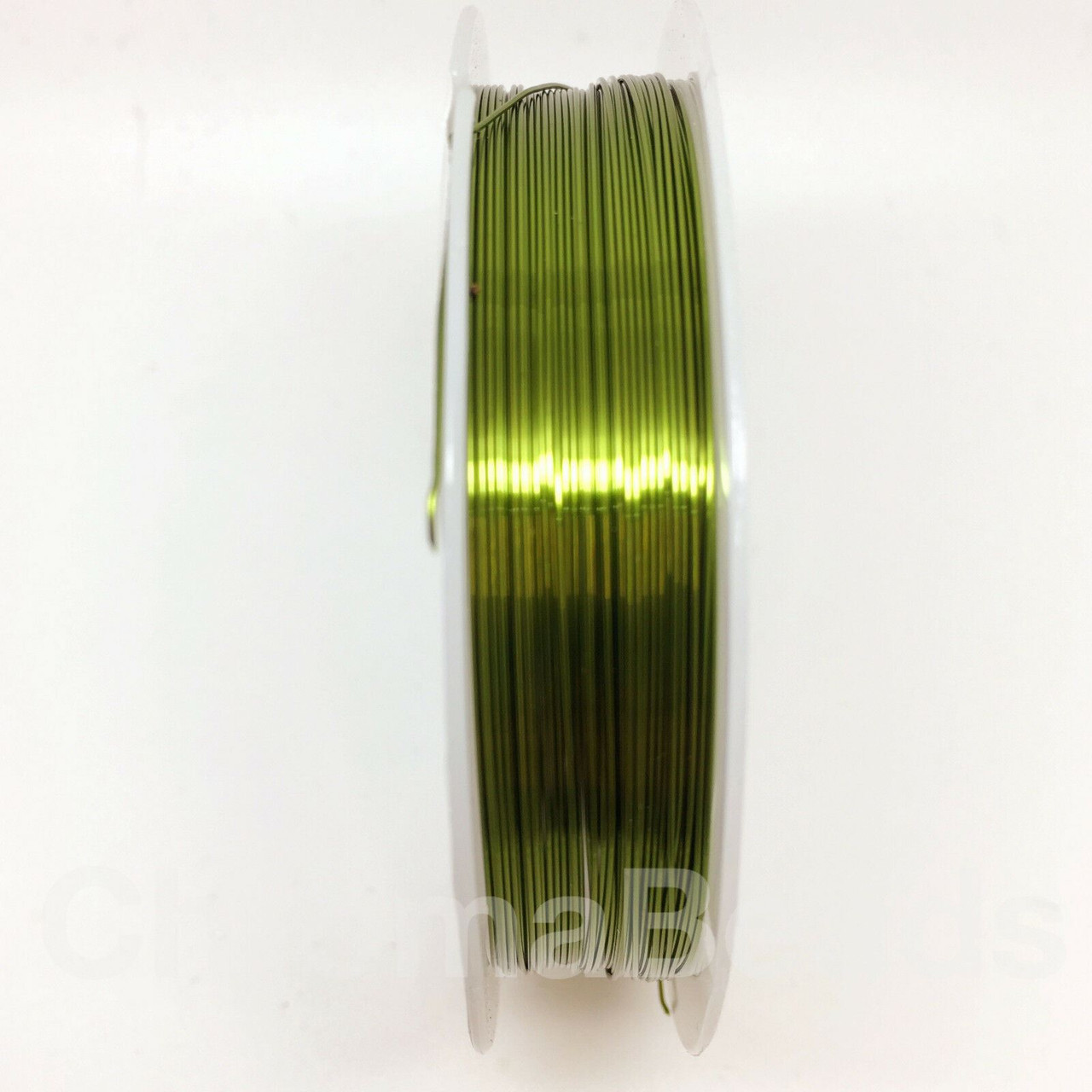 Roll of Copper Wire, 0.5mm thickness, OLIVE GREEN colour, approx 9m length