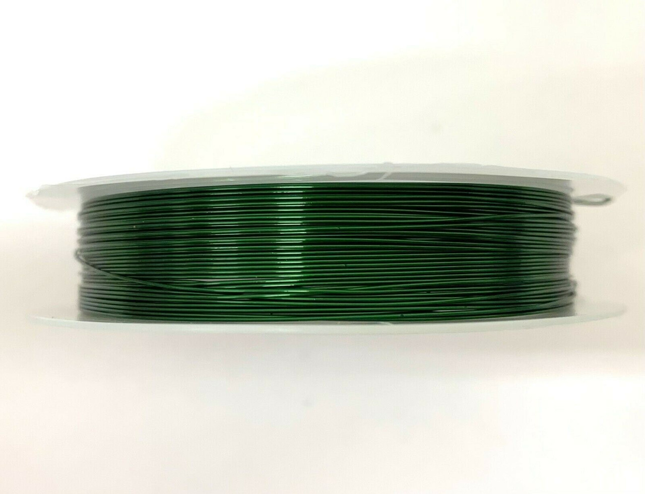 Roll of Copper Wire, 0.6mm thickness, DARK GREEN colour, approx 6m length