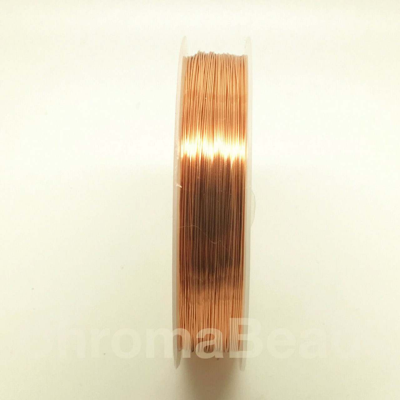 Roll of Copper Wire, 0.8mm thickness, ROSE GOLD colour, approx 3m length