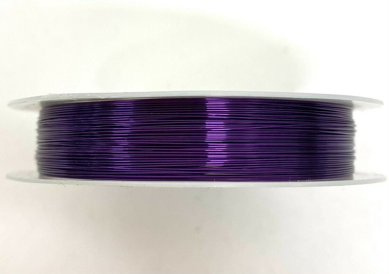 Roll of Copper Wire, 1.0mm thickness, PURPLE colour, approx 2.5m length