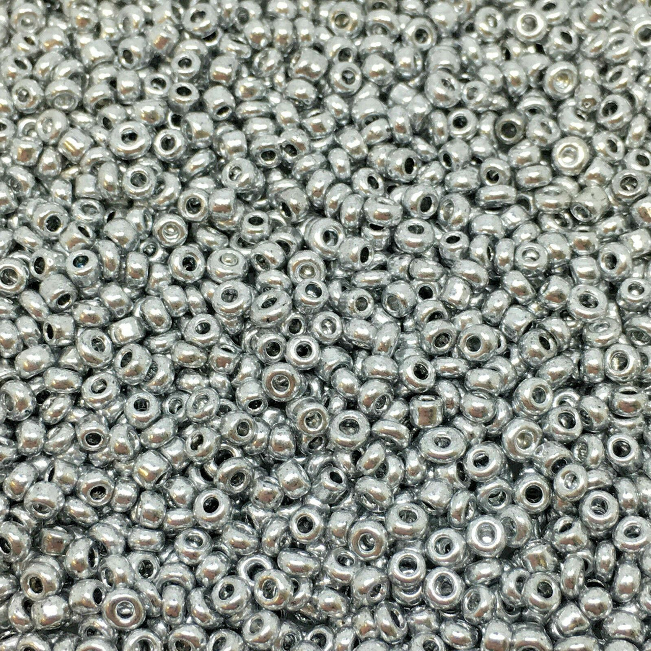 Platinum Metallic 11/0 seed beads