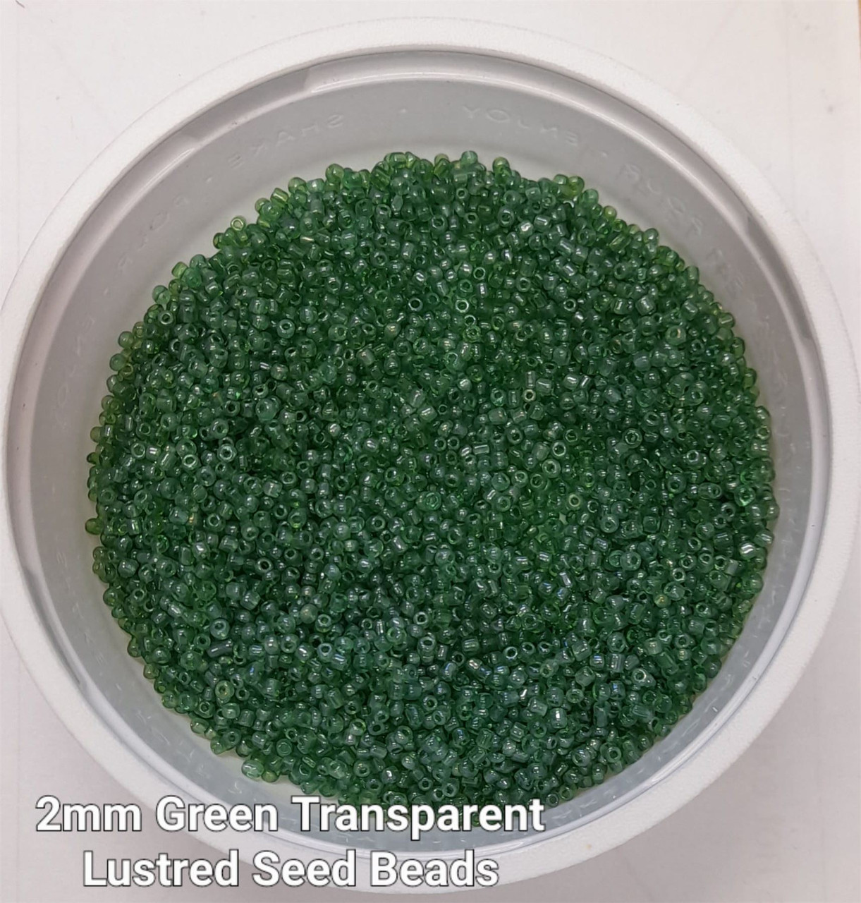 Green Transparent Lustered 11/0 seed beads