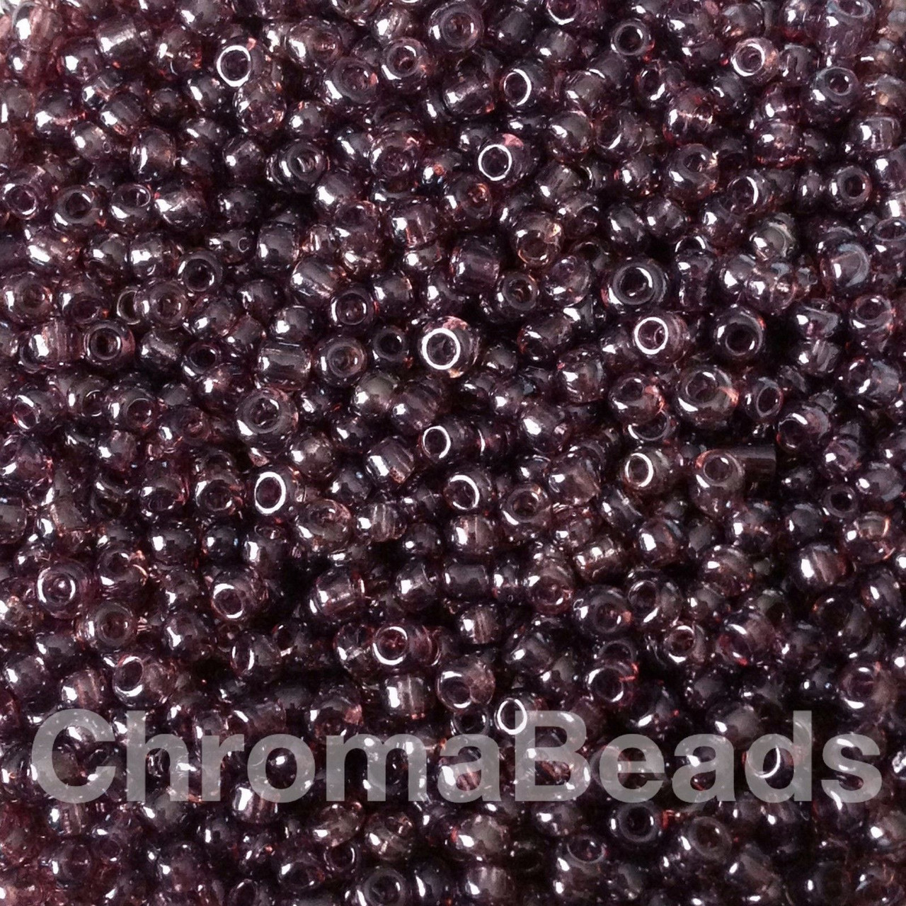 Dark Purple Transparent Lustered 11/0 seed beads