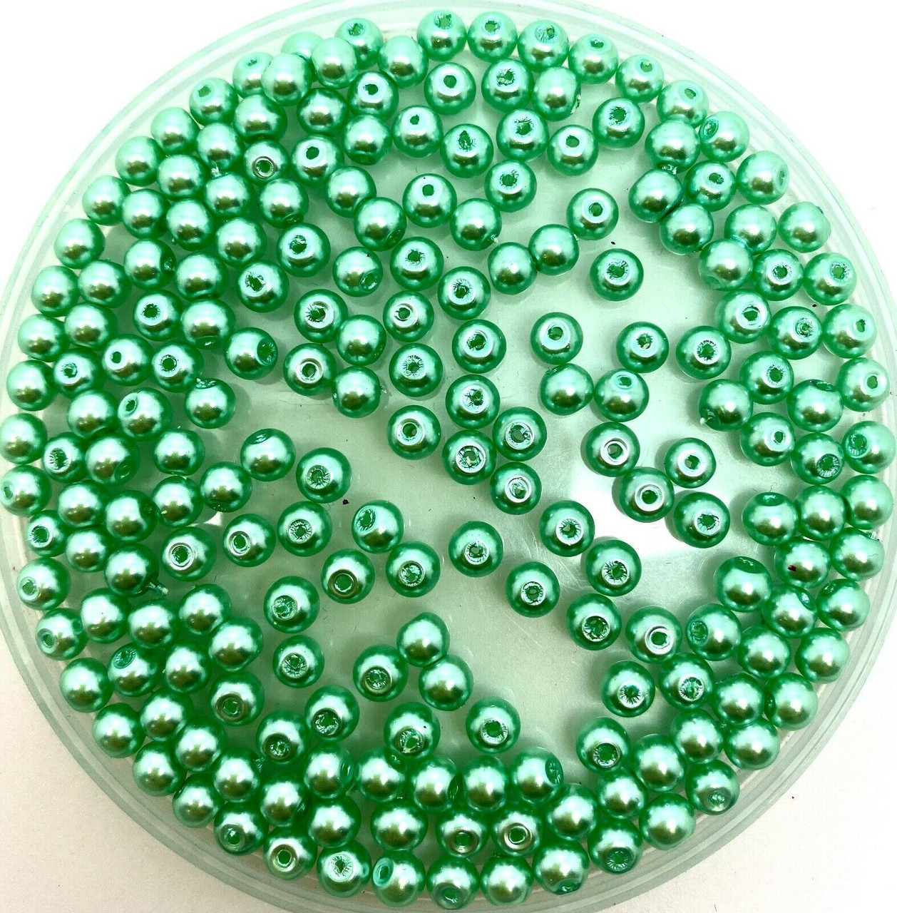 Mint Green 3mm Glass Pearls