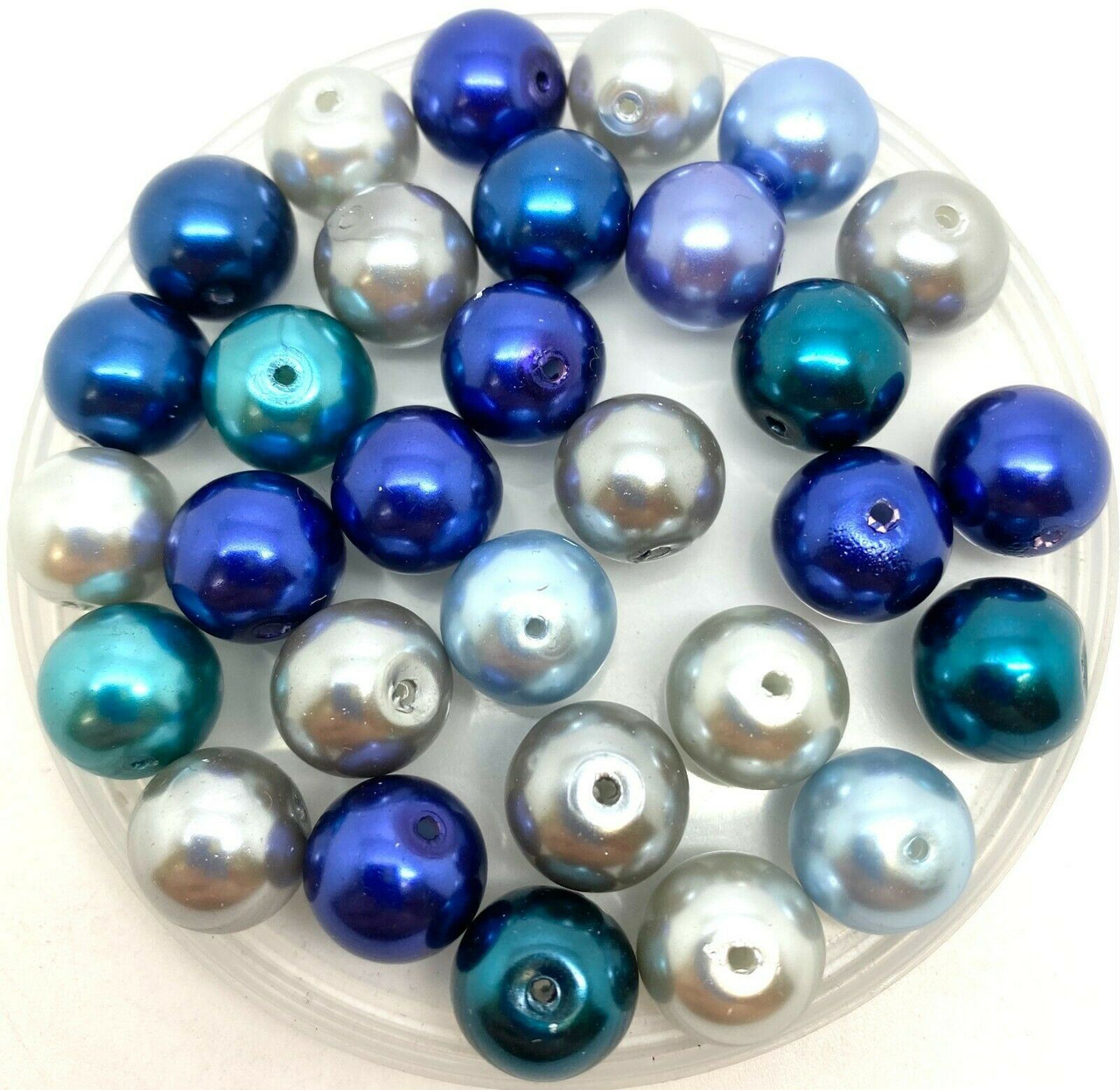 Marine Tones 3mm Glass Pearls