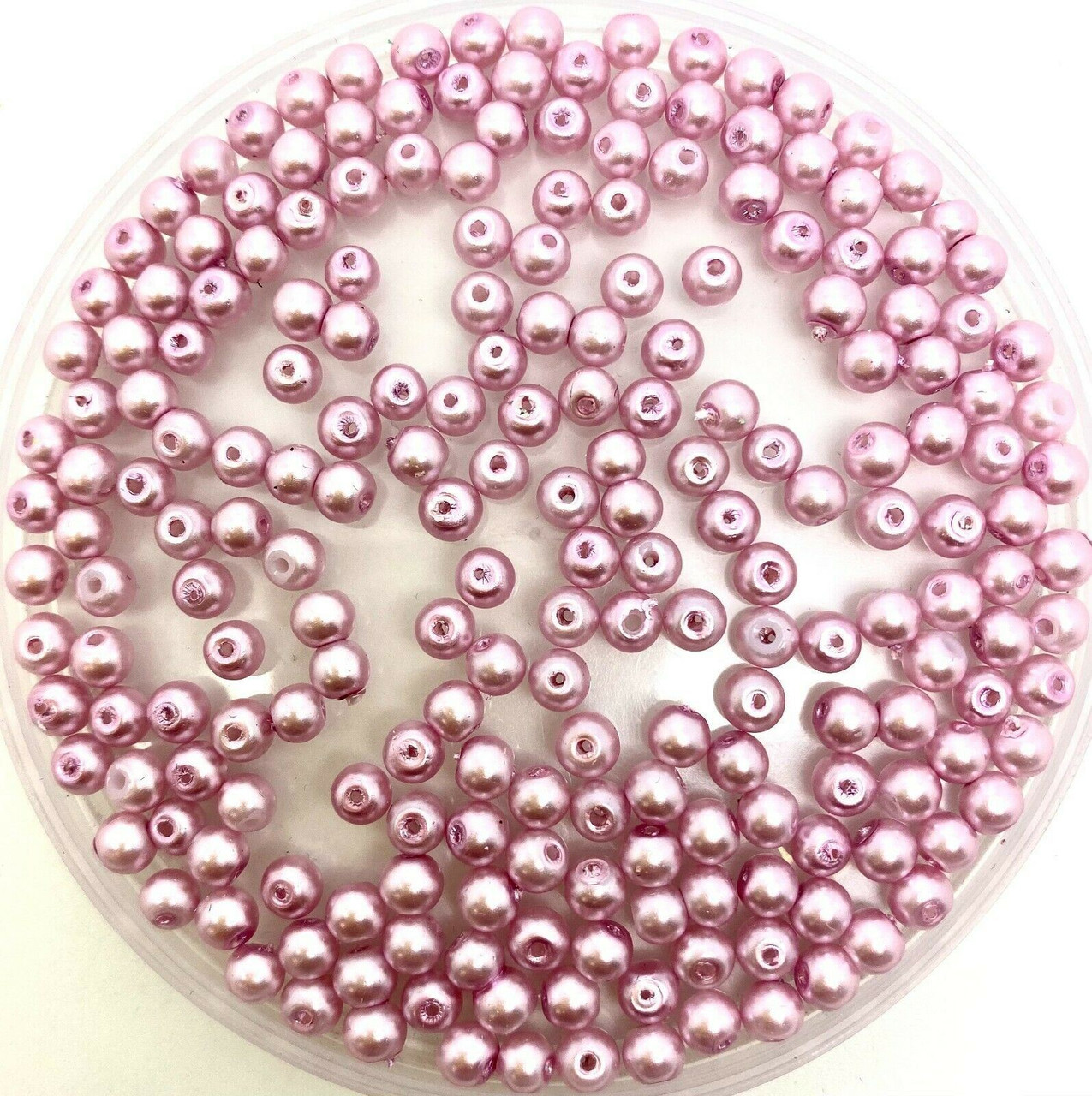 Misty Mauve 3mm Glass Pearls