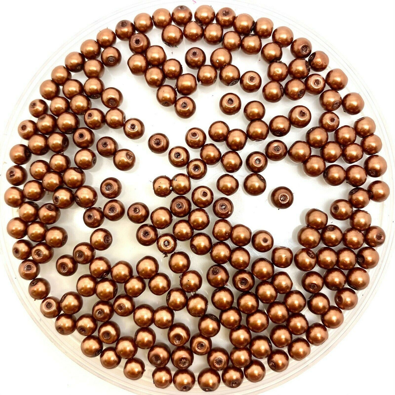 Chestnut Brown 4mm Glass Pearls