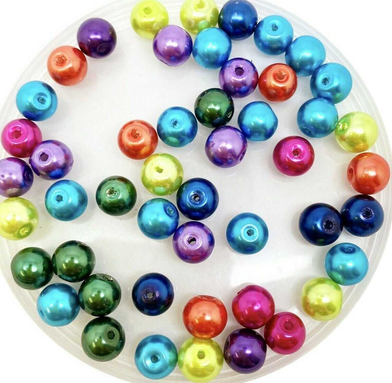 Jewel Mix 6mm Glass Pearls