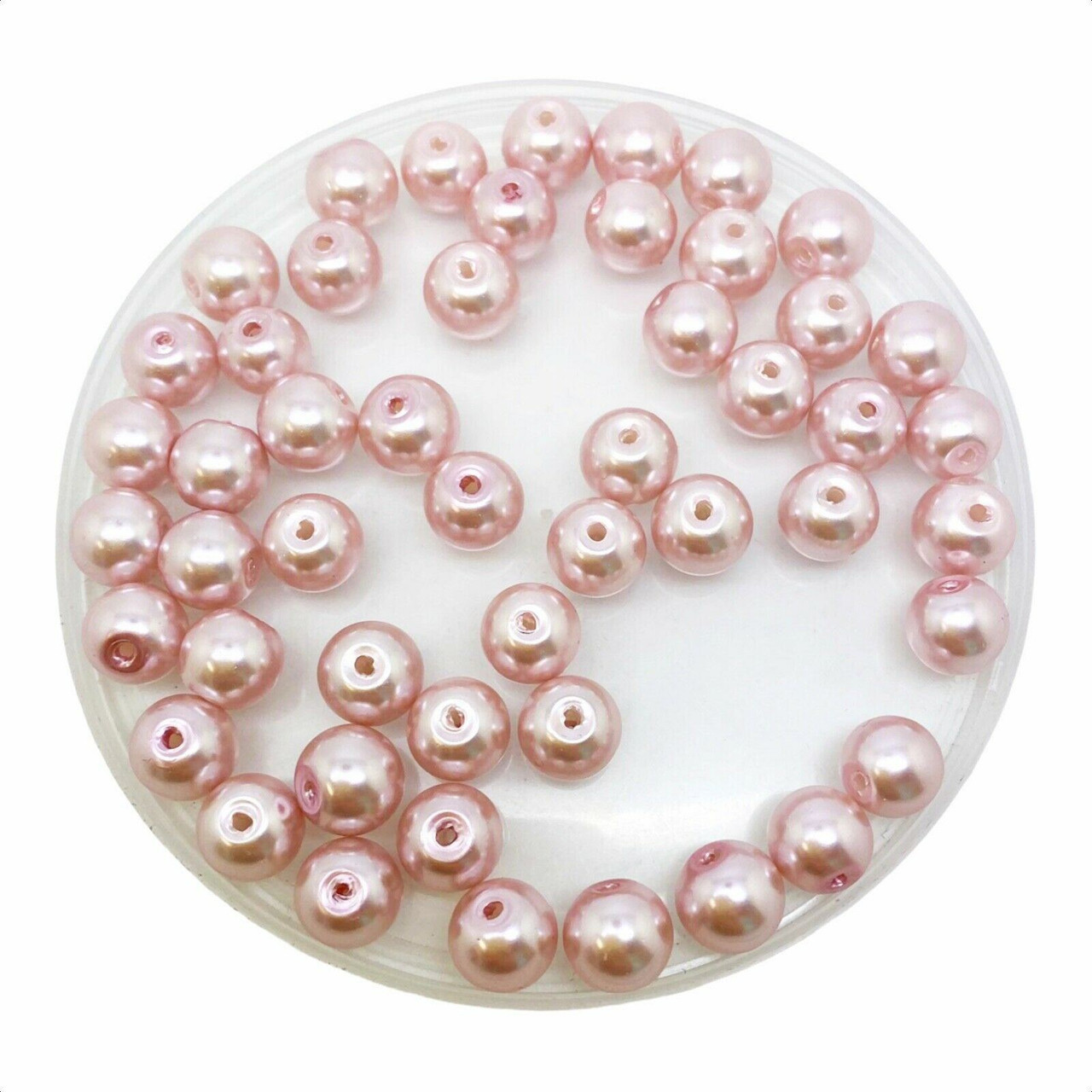 Blush Pink 6mm Glass Pearls
