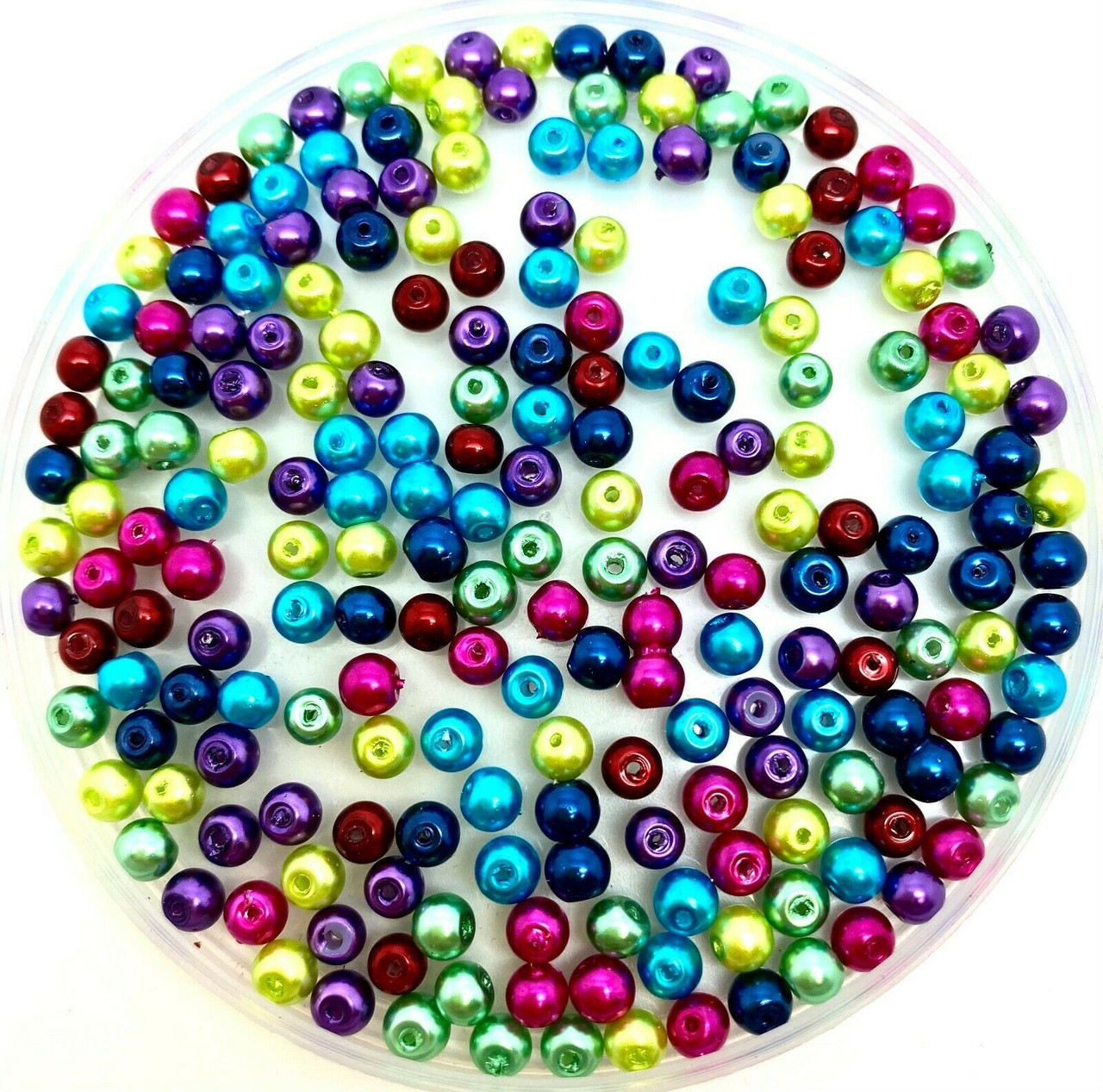 Jewel Mix 8mm Glass Pearls