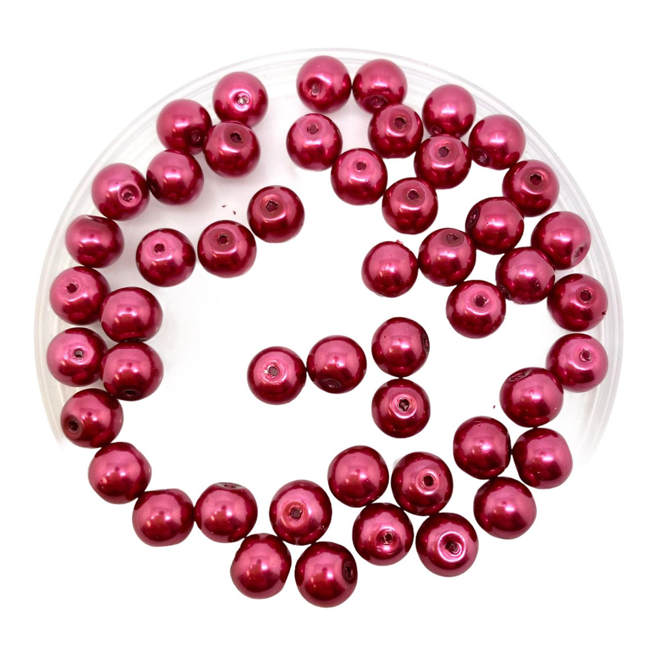 Cherryade 8mm Glass Pearls