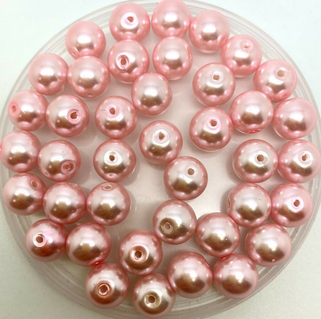 Baby Pink 10mm Glass Pearls