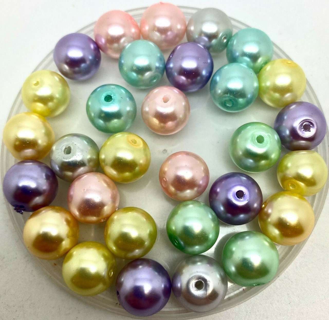Pastel Mix 12mm Glass Pearls