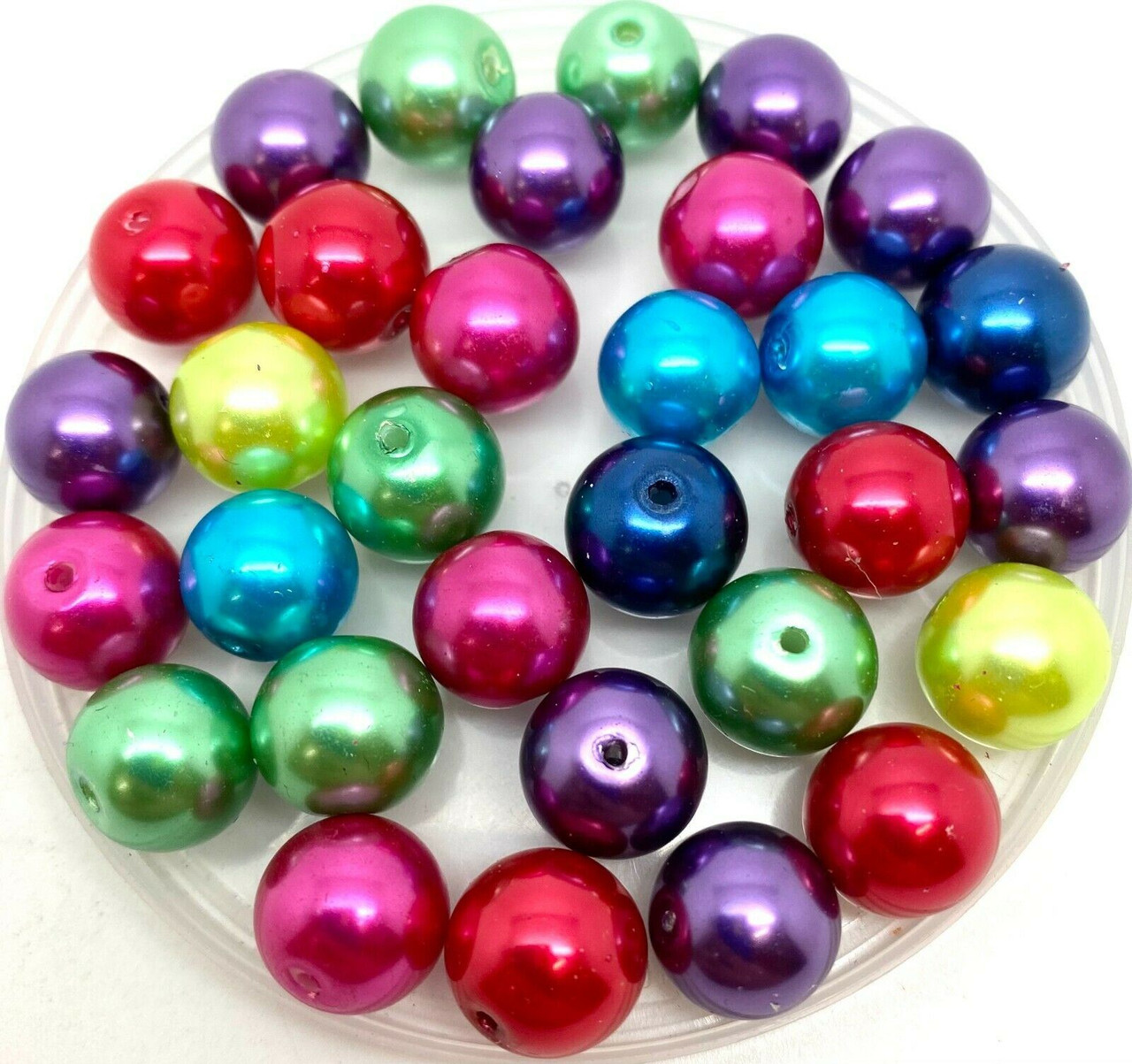 Jewel Mix 12mm Glass Pearls