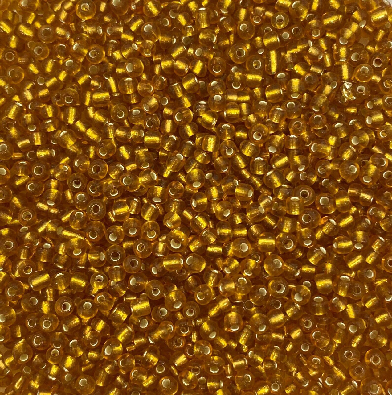 Amber Silver-Lined 6/0 seed beads