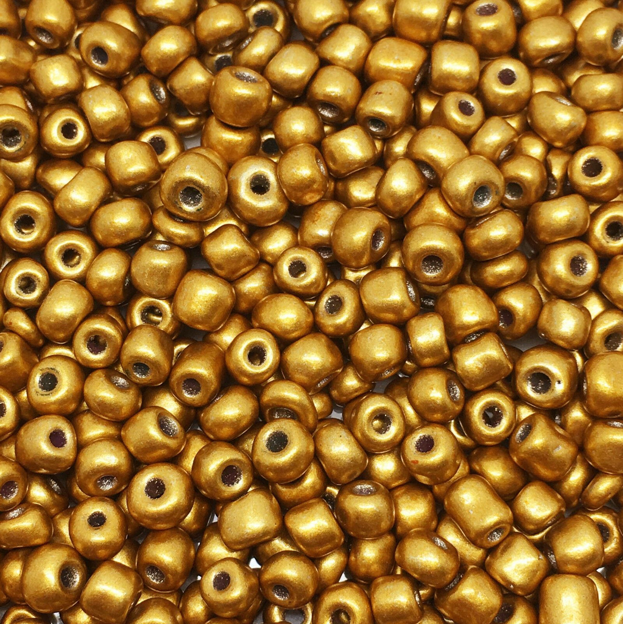 Gold Matte Opaque 6/0 seed beads