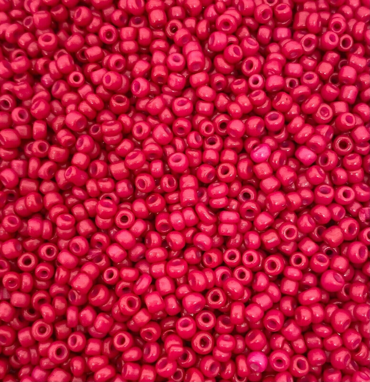 Hot Pink Opaque 6/0 seed beads