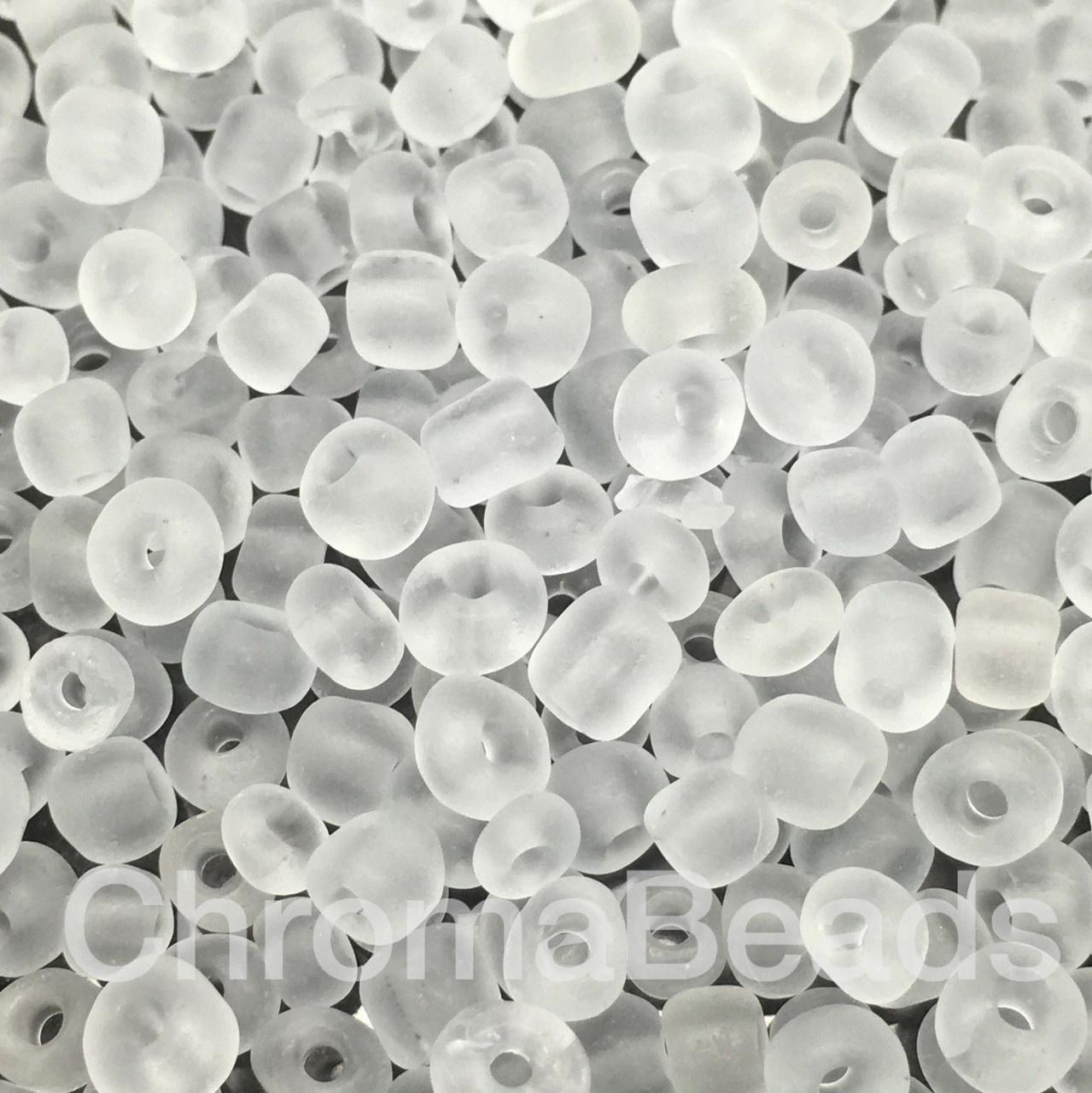 Clear Frosted 6/0 seed beads