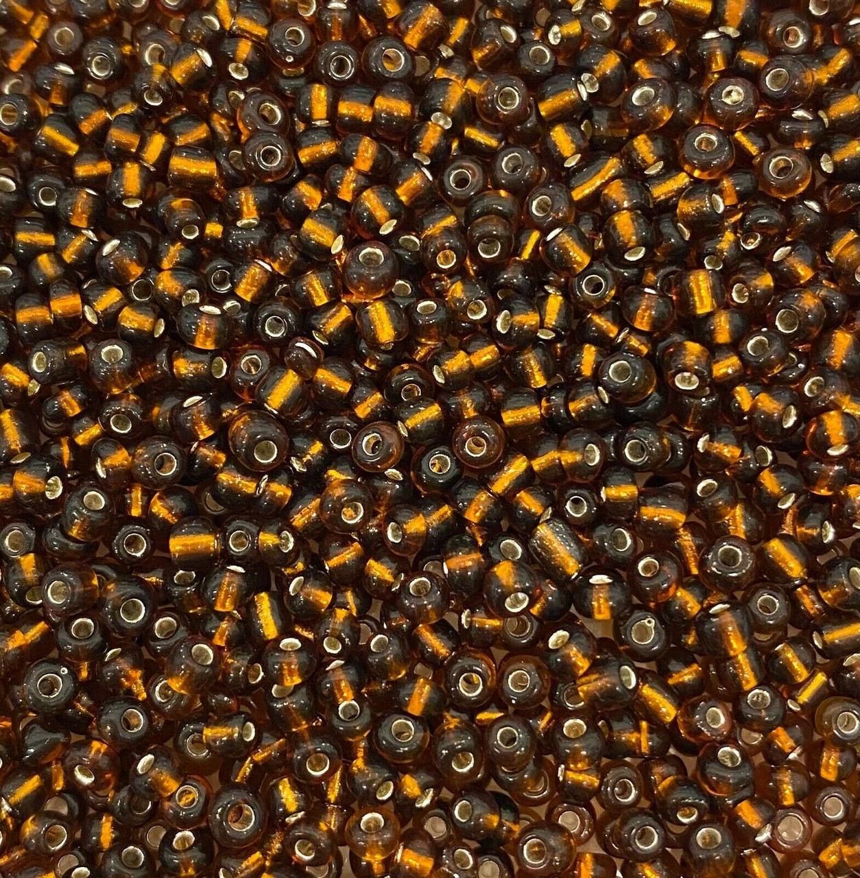 Brown Silver-Lined 6/0 seed beads