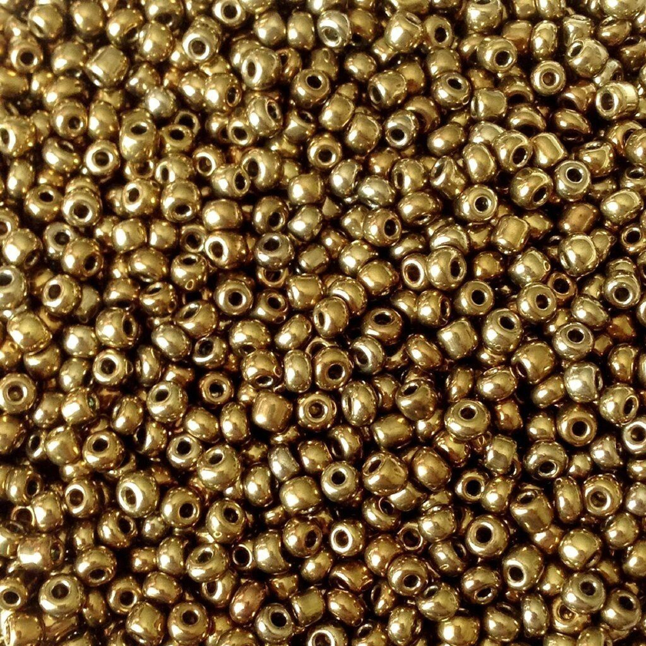 Brass Metallic 6/0 seed beads