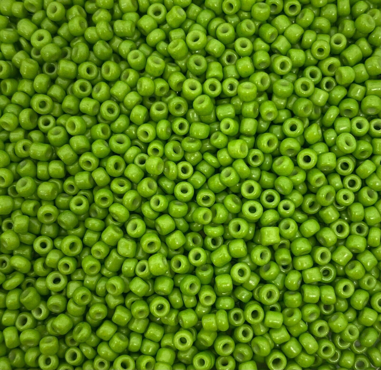 Olive Green Opaque 6/0 seed beads