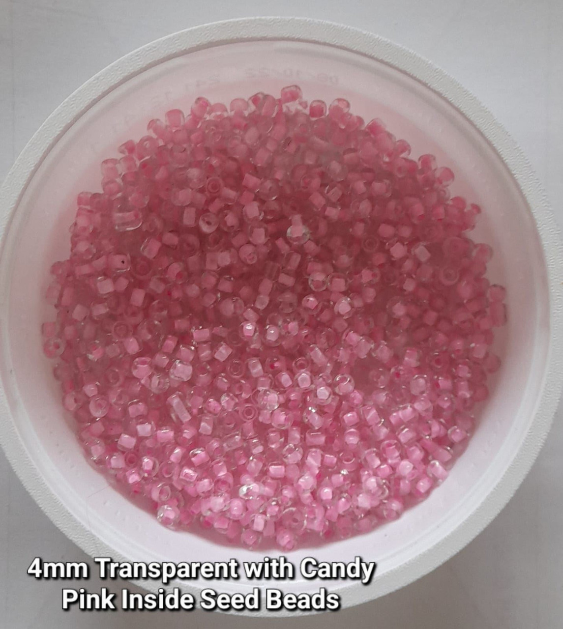 Candy Pink Inside Colour 6/0 seed beads