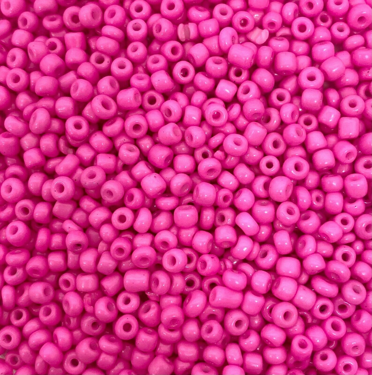 Bubblegum Pink Opaque 6/0 seed beads