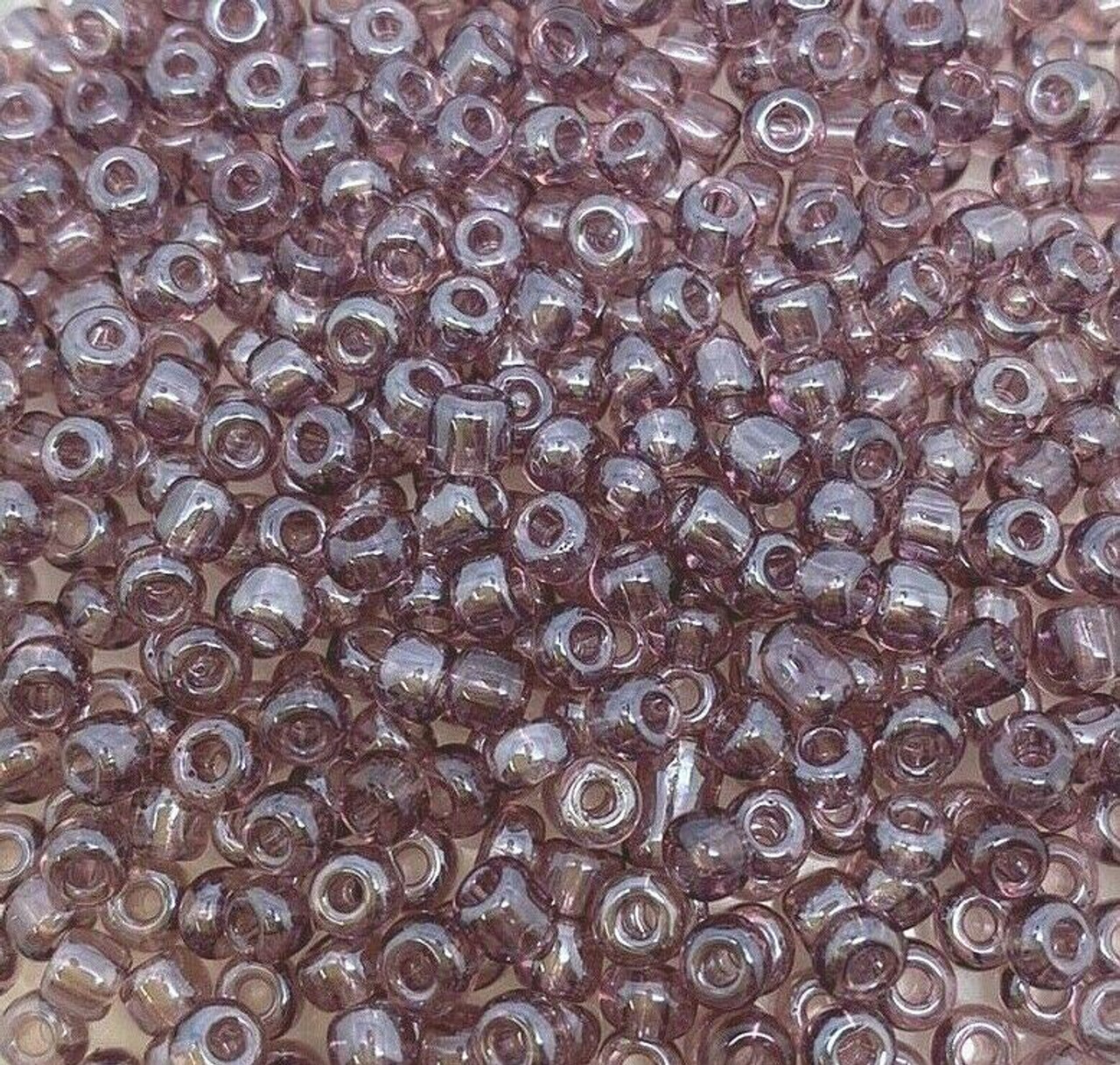 Pale Purple Transparent Lustered 6/0 seed beads