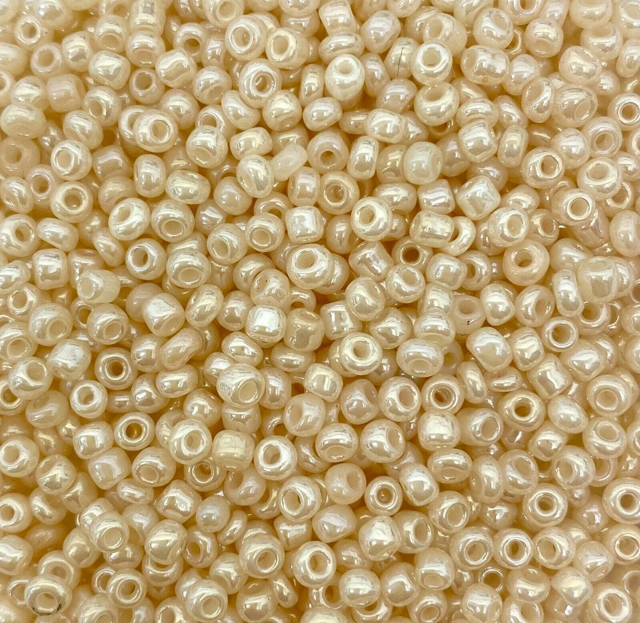 Bisque Ceylon 6/0 seed beads