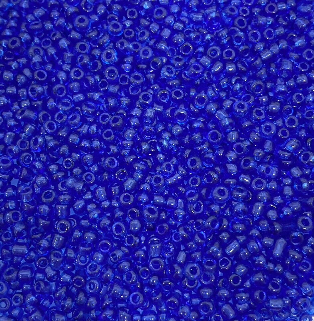 Deep Blue Transparent 6/0 seed beads