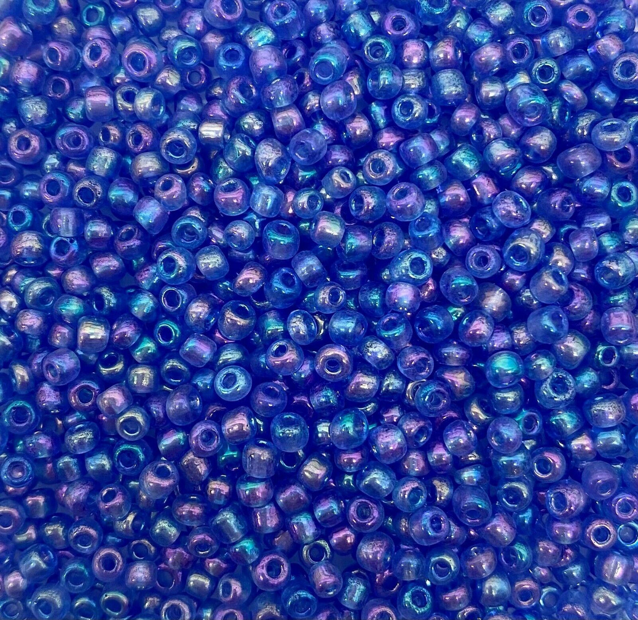 Mid Blue Rainbow 6/0 seed beads