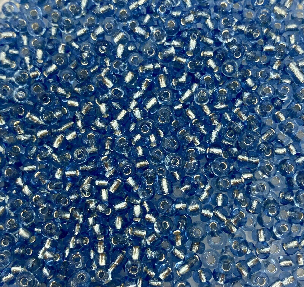 Mid Blue Silver-Lined 6/0 seed beads