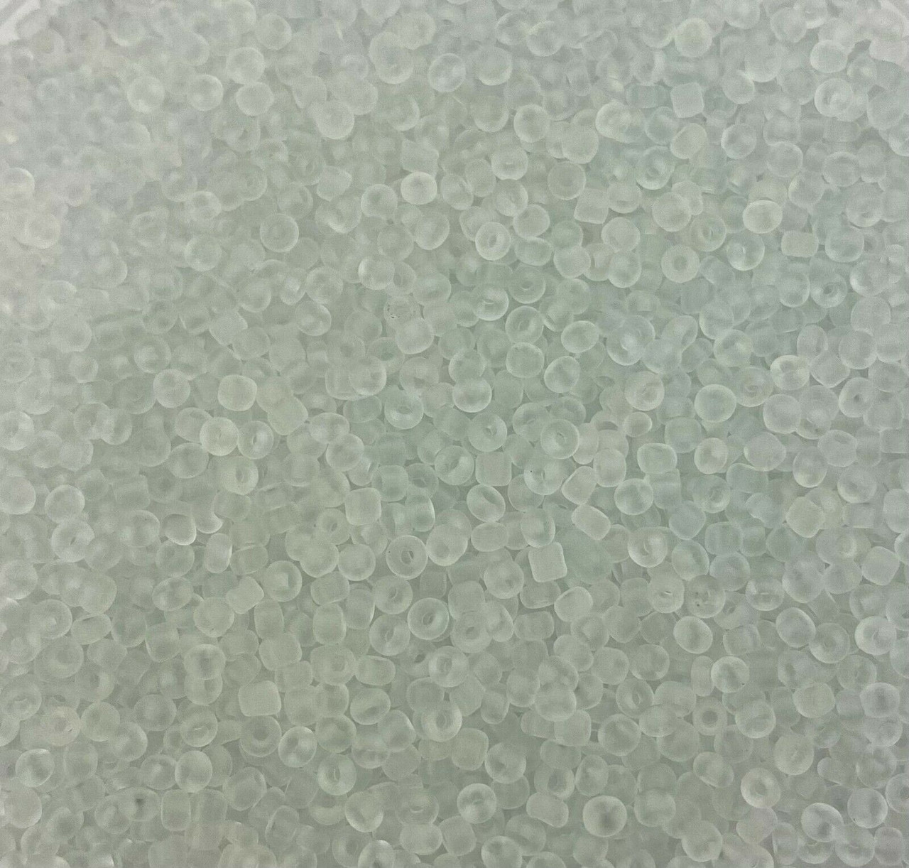 Clear Frosted 8/0 seed beads