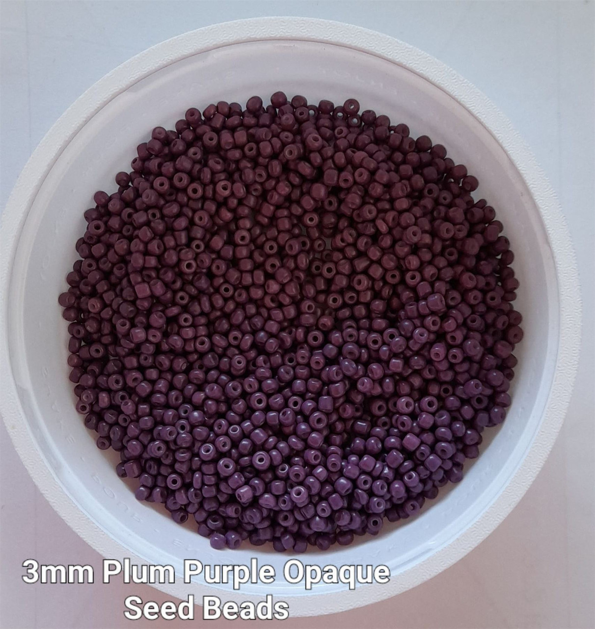 Plum Purple Opaque 8/0 seed beads