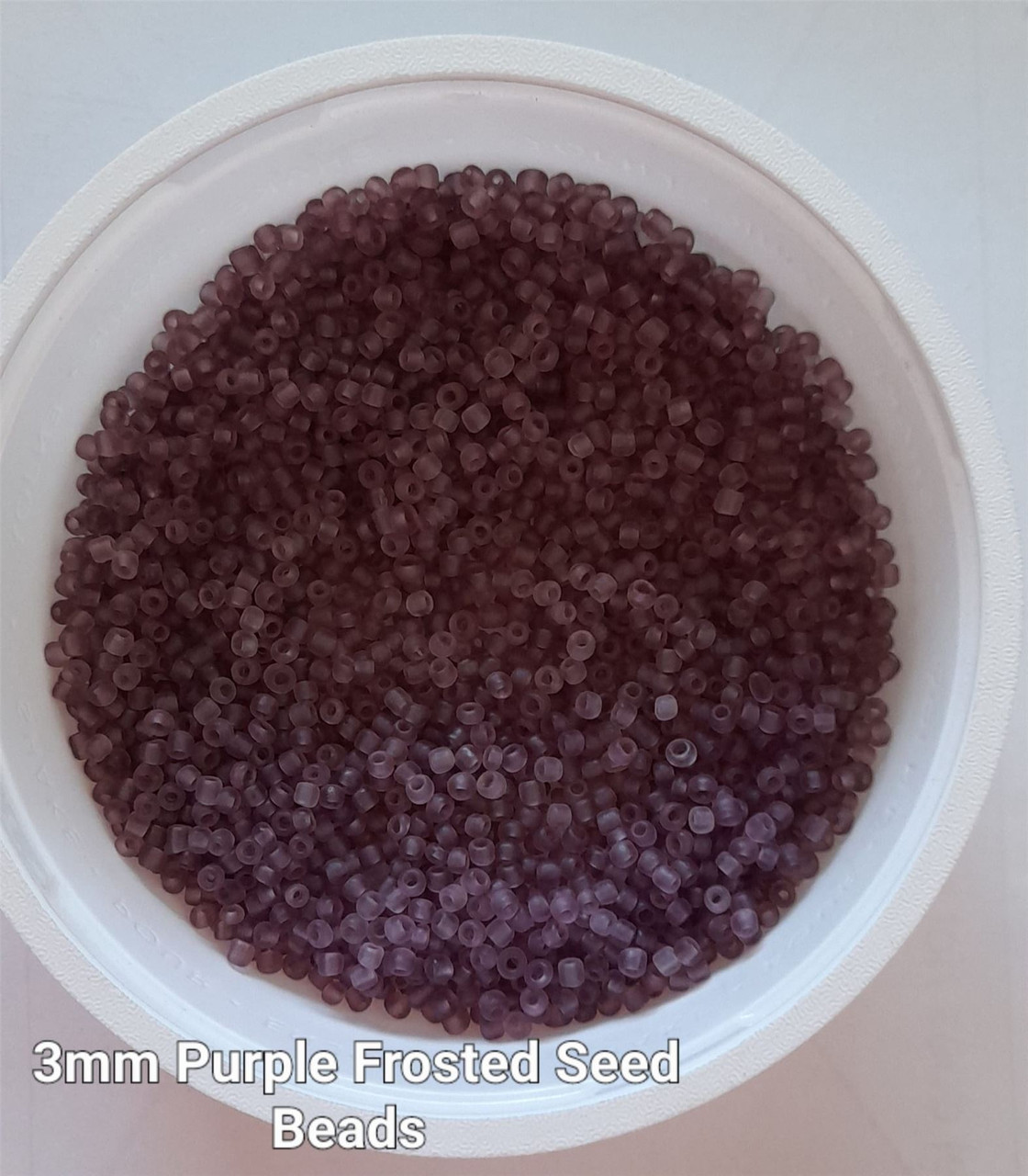 Purple Frosted 8/0 seed beads